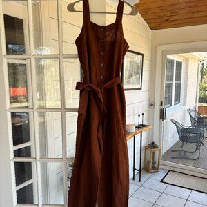 Everlane Linen Jumpsuit - Rust Color - Size 4